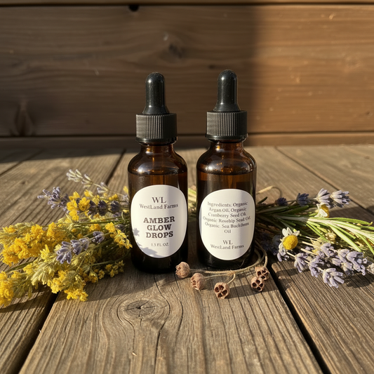 Amber Glow Drops – Farm Background No Vase